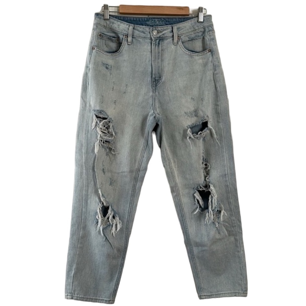 Wild Fable Loose Fit Distressed Jeans High Rise Denim Size 8